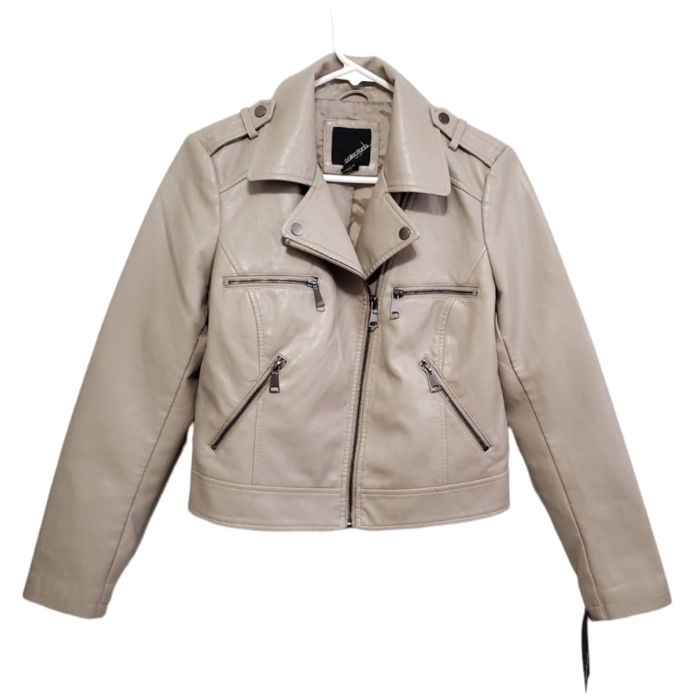 Nwt Collectionb New York, Moto Jacket, Color Mink, Size M